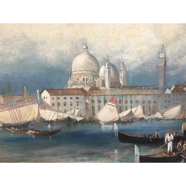 After Canaletto, Venetian Landscape, 2004, Oil on Canvas For Sale - Image 4 of 11