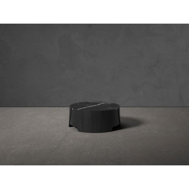Not Yet Made - Made To Order Medium Perianth Table in Oak and Nero Marquina Marble by Haymann Editions For Sale - Image 5 of 5