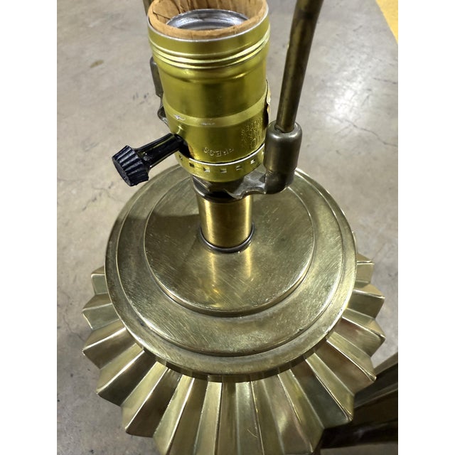 1980s Pair of Frederick Cooper Brass Lamps For Sale - Image 10 of 18