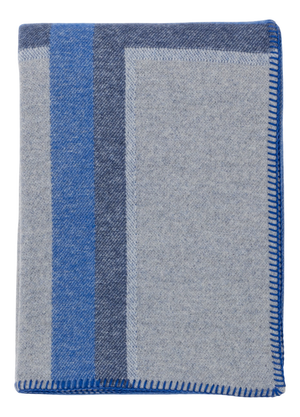 Plaid Jacquard Blue in Lana Merino by Villa Como