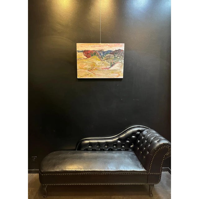 Modern Jean Krille, Landscape 128, Oil on Masonite, 1981 For Sale - Image 3 of 9