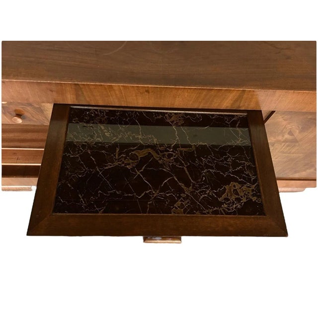 1940s German Art Deco Bauhaus Sideboard in Walnut Veneer For Sale - Image 5 of 10