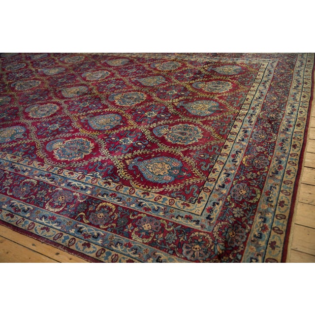 Antique Yezd Carpet - 9'5" x 23'6" For Sale - Image 13 of 14