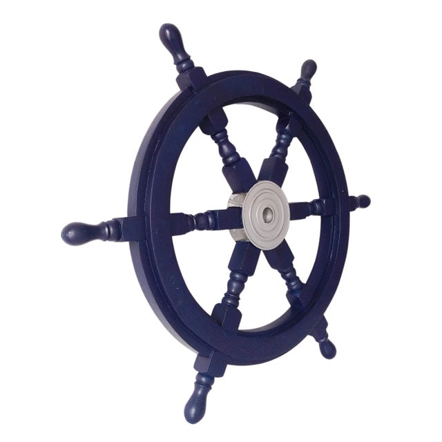 Premium Nautical Handcrafted Maritime Wall Decor, Antique Ship's Steering Wheel Replica. Beautiful Antique & Natural Wood...