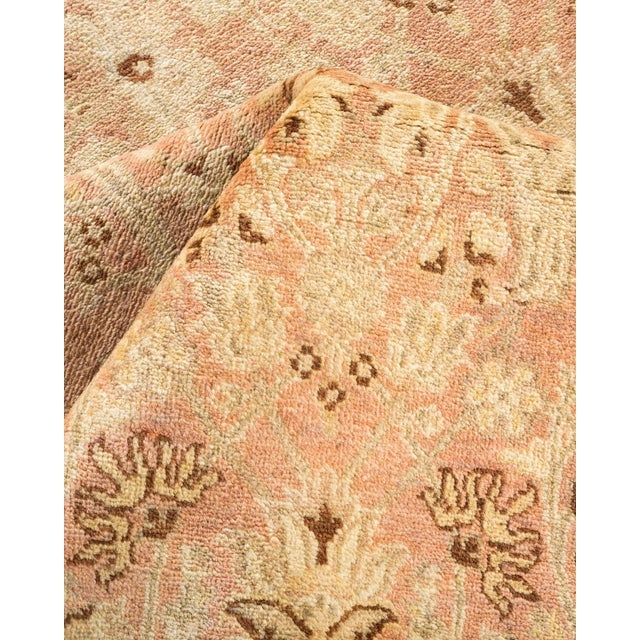 Textile Vintage Traditional Hand Knotted Wool Area Rug, Beige - 6'1" X 9'3" For Sale - Image 7 of 9