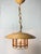 Khaki Mid-Century Pencil Reed Rattan Bamboo Pendant Hanging Lamp, Italy, 1970s For Sale - Image 8 of 16