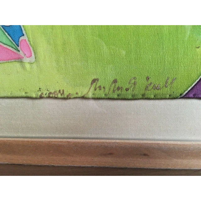 Children's Vintage Batik Painting by Lilia Kim Signed & Framed For Sale - Image 3 of 8