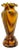 Mid-Century Amber Slag Glass Vase with Ruffled Rim For Sale