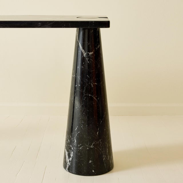 Angelo Mangiarotti "Eros" Black Marble Console Table, 1970s For Sale - Image 11 of 11