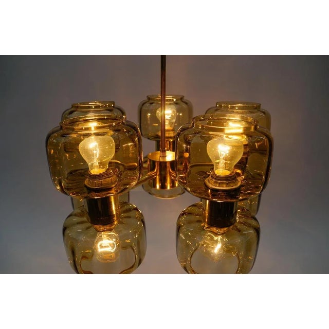 Space Age Golden 10-Light Sputnik Lamp, 1960s For Sale - Image 6 of 9