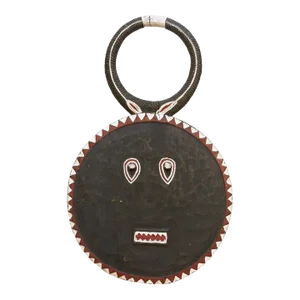 Elegant Painted Black Goli Mask