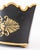 Metal Vintage Italian Black and Gilt Tole Floral Jardiniere Cachepot For Sale - Image 7 of 11