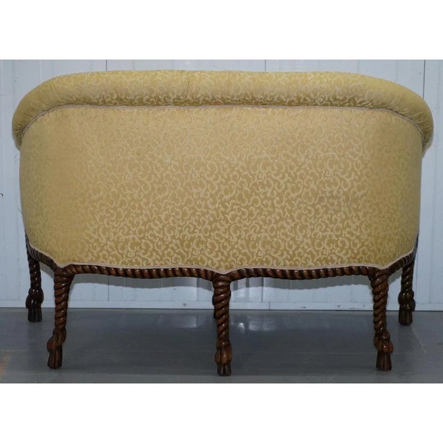 Set of Napoleon III Style Rope Twist Armchair & Sofa For Sale - Image 9 of 18