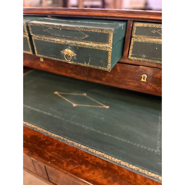 Louis Philippe Mahogany Document Desk With Leather Faced Drawers For Sale In Phoenix - Image 6 of 10