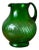 Large Jug in Spiral Green Glass For Sale