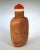 Chinese Vintage Apricoat Agate Snuff Bottle With Carving of Plum Blossoms and Bamboo For Sale - Image 3 of 11