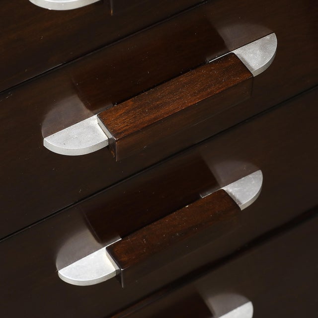 Wood Pair of Art Deco Eliel Saarinen for Johnson Walnut End Tables/ Nightstands For Sale - Image 7 of 13