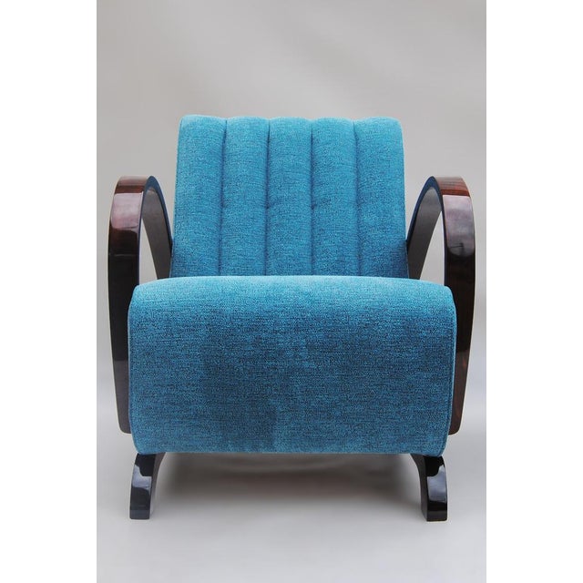 Art Deco Armchair attributed to Jindřich Halabala for Up Závody, Czech, 1930s For Sale - Image 3 of 5