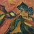 Textile Expressionist Painting of a Landscape Signed Peters For Sale - Image 7 of 12