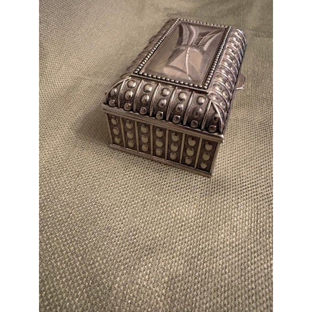 Silver Plated Decorative Jewelry Box With Felt Interior and Engraved USD HS - Legacy Club - 2003
