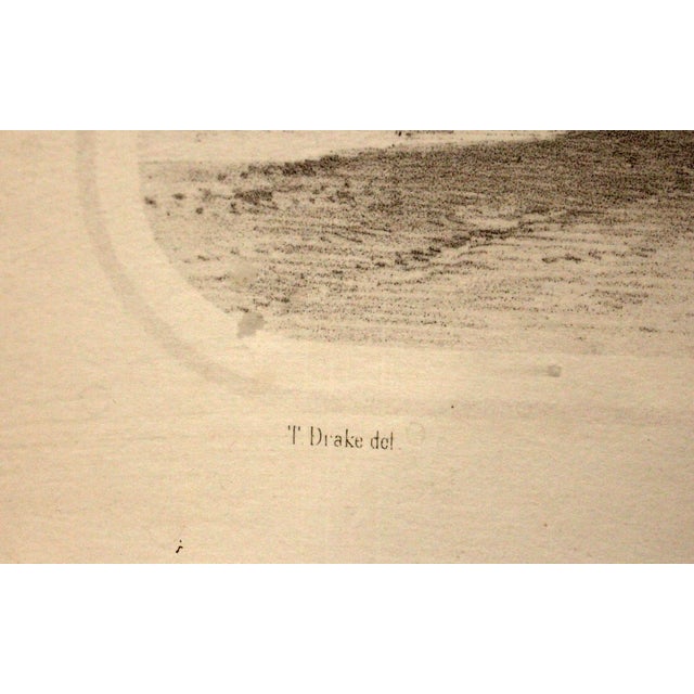 Circa 1900 Vue Du Mont St Michel Lithograph by T. Drake For Sale In Raleigh - Image 6 of 6