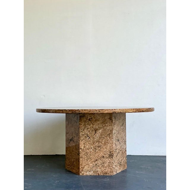 Vintage Granite Pedestal Dining Table For Sale - Image 10 of 18