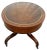 Vintage Weiman Mahogany Oval Coffee Table Brown Tooled Leather Top Federal Style For Sale In Palm Springs - Image 6 of 14
