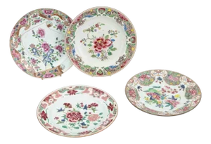 Chinese Export Famille Rose Porcelain Plates, 4