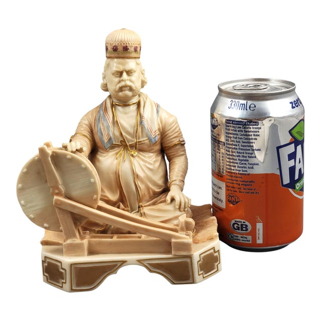 Porcelain Indian Craftsmen Shaban Figure from Royal Worcester, 1888 For Sale - Image 11 of 12