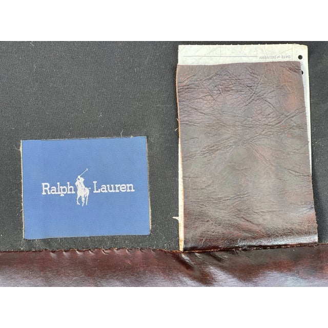 Auburn Ralph Lauren Brompton 3-Seat Vintage Dark Mahogany Leather Sofa. For Sale - Image 8 of 11