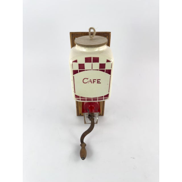 Vintage French Dalto Wall-Mounted Coffee Grinder, Peugeot Frères Mechanism, C. 1930–1950 For Sale - Image 11 of 15