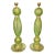 Modern Green Murano Glass Lamps - Pair For Sale