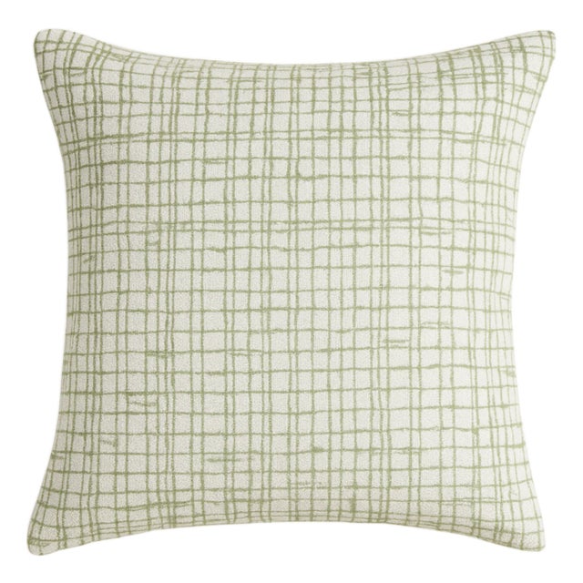 Gridlock Pillow Cover in Green, 20x20 Pillow For Sale