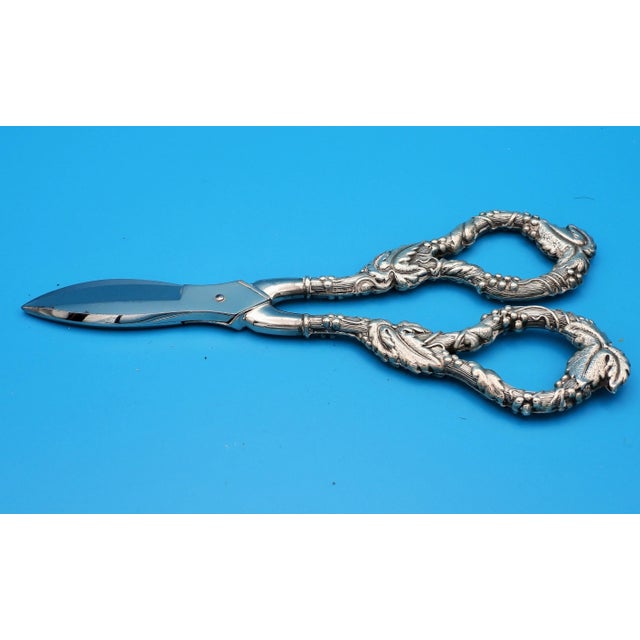 Antique Sterling Silver German Krusius Brothers Grape Shears Scissors