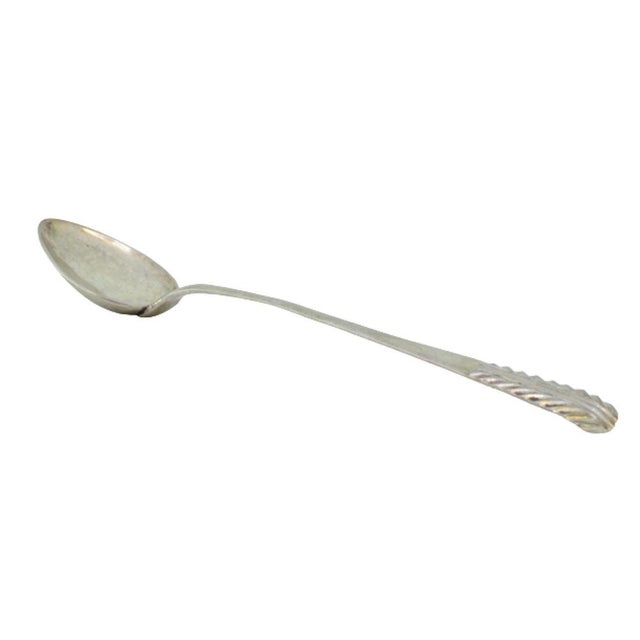 Silver Silver Rice and Serving Spoon with Reliefs Handle For Sale - Image 8 of 8