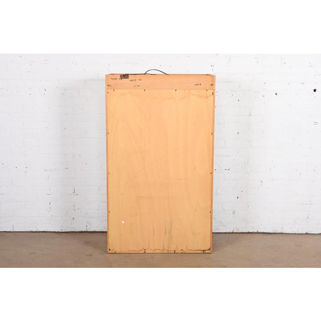 Milo Baughman Style Burl Wood Lighted Bookcase or Display Cabinet by Henredon For Sale - Image 10 of 11