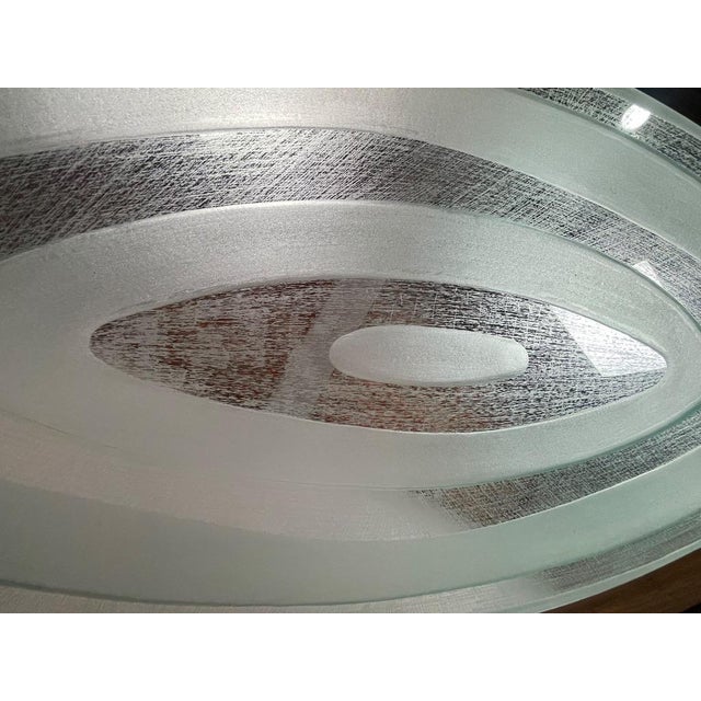 Mid-Century Oval Coffee Table in Teakwood & Etched Glass from Ib Kofod-Larsen, Denmark, 1960s For Sale - Image 6 of 14