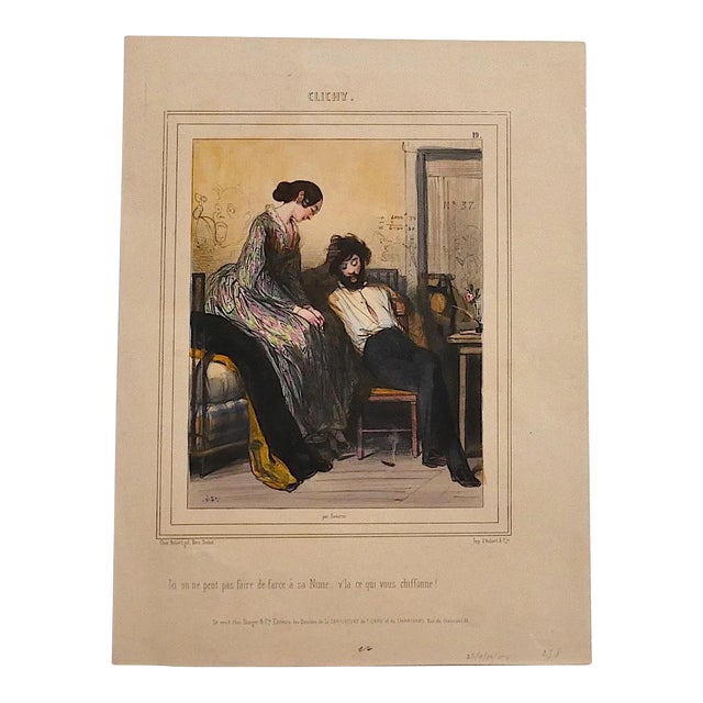 Paul Gavarni - Clichy - Original Lithograph - Mid-19th Century For Sale