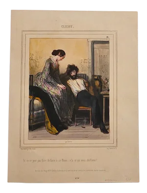 Paul Gavarni - Clichy - Original Lithograph - Mid-19th Century