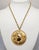 1960s Vintage 1960s Signed Napier Baroque Style Goldtone Round Pendant Necklace For Sale - Image 5 of 9