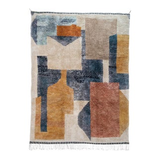 Premium Hand-Knotted Moroccan Wool Rug | 11'7" X 8'7" | One of a Kind For Sale