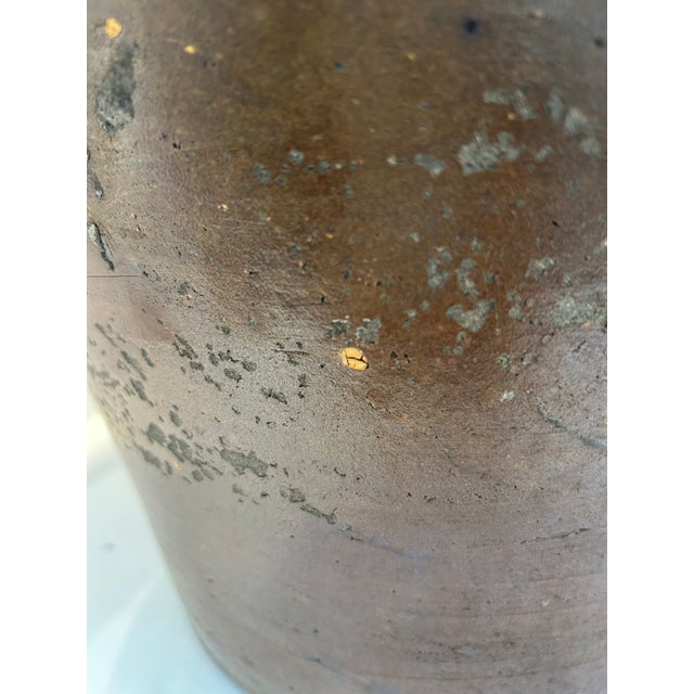 Large 19th-Century English Brown Salt-Glazed Stoneware Jug For Sale - Image 11 of 11