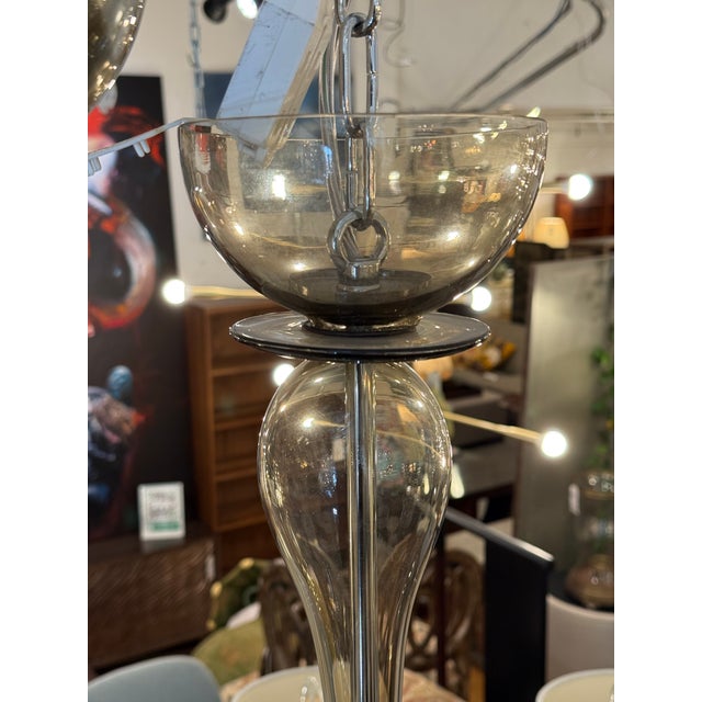 Gray Bella Figura Disc Chandelier, Twelve Light For Sale - Image 8 of 12