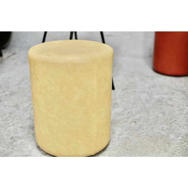 Side Chairs and Poufs, 1970s, Set of 5 For Sale - Image 3 of 18