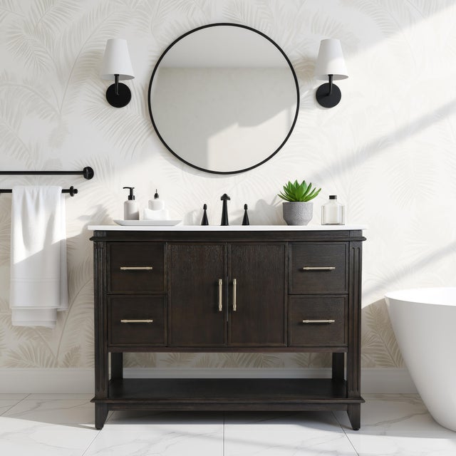Elevate your bathroom ambiance with the Butler Specialty Company Reece 48 in. W Single Sink Bathroom Vanityâa stunning...