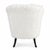 White Faux Fur Arm Chair For Sale - Image 4 of 7