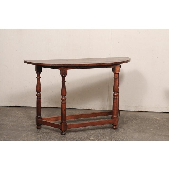 Italian Pair of Italian Wood Demi Consoles, 19th C. For Sale - Image 3 of 12