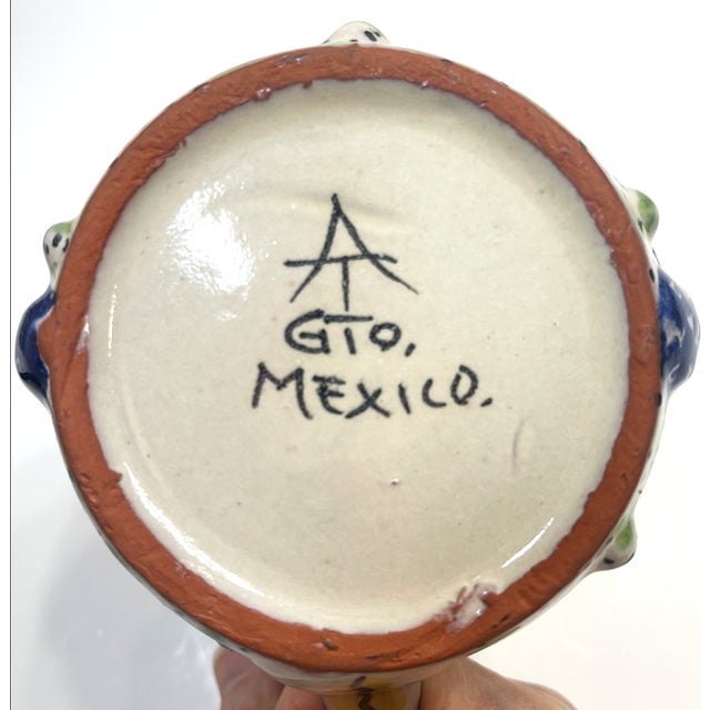 Vintage Mexican Pottery Cream and Sugar Frogs For Sale - Image 12 of 13