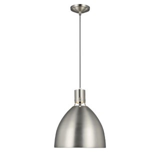 Sean Lavin by Visual Comfort Studio Brynne Medium LED Pendant, Satin Nickel For Sale