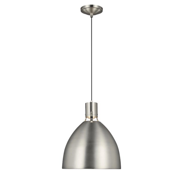 Sean Lavin by Visual Comfort Studio Brynne Medium LED Pendant, Satin Nickel For Sale